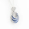 Collier pendentif spirale en or blanc, diamants et saphirs 58 Facettes 21541