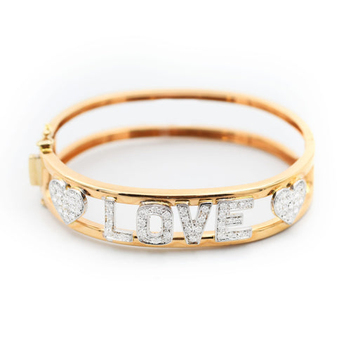 Love - Bracelet en or jaune et diamants 58 Facettes 21980