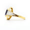 55 Bague en or jaune avec tanzanite 2,77 ct et diamants 58 Facettes 22444