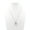 Collier en or blanc avec aigue-marine 6,6 ct et diamants 58 Facettes 22741