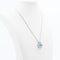 Collier en or blanc avec aigue-marine 6,6 ct et diamants 58 Facettes 22741