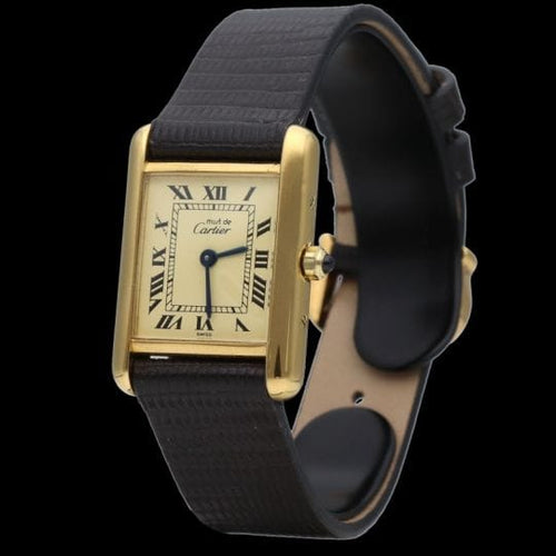 Cartier Tank Vermeil - Montre en plaqué or 58 Facettes MT43311