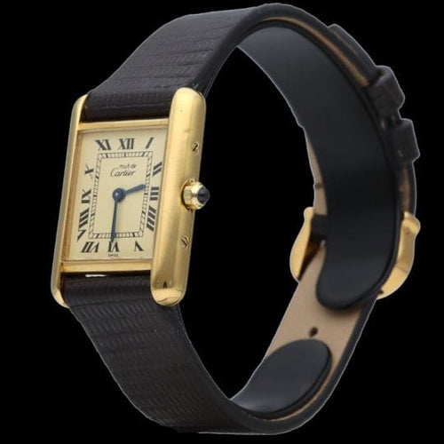 Cartier Tank Vermeil - Montre en plaqué or 58 Facettes MT43311