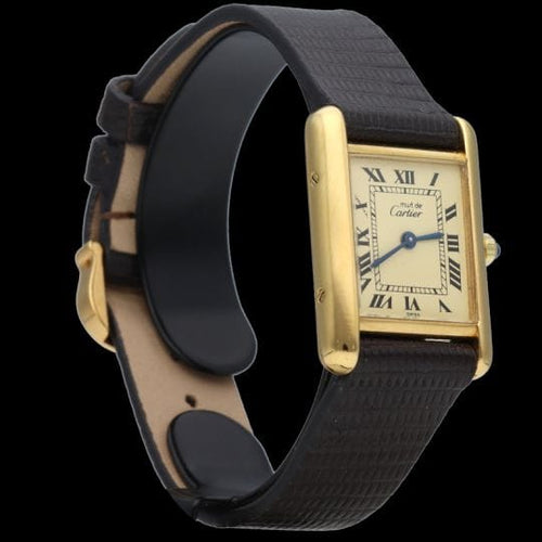 Cartier Tank Vermeil - Montre en plaqué or 58 Facettes MT43311