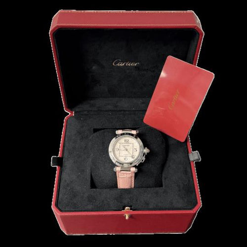 Cartier Pasha GMT - Montre en acier 58 Facettes MT45669