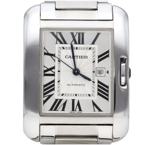 Cartier Tank Anglaise - Montre Medium en acier 58 Facettes MT46664