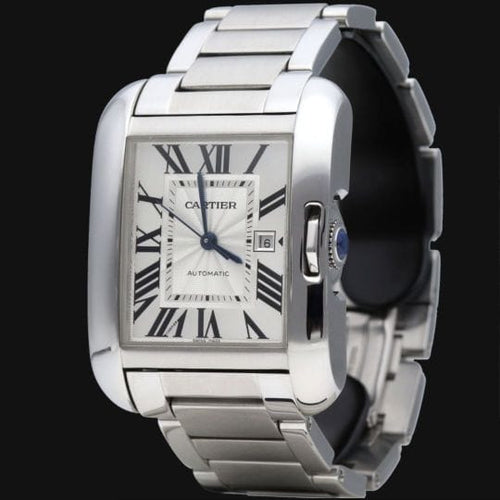 Cartier Tank Anglaise - Montre Medium en acier 58 Facettes MT46664
