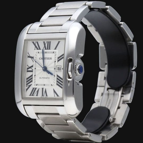 Cartier Tank Anglaise - Montre Medium en acier 58 Facettes MT46664
