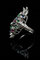 Bague 56 I colori della vita - Bague en platine avec diamants, émeraudes, rubis et saphirs 58 Facettes