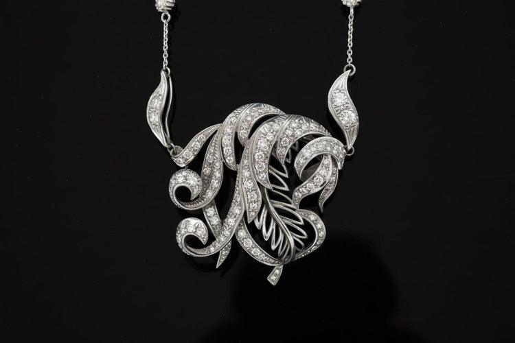 Collier Collier russe - Collier en or blanc 18 carats et diamants 58 Facettes