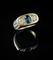 Bague 56 Bague pont - Saphir et diamants en or blanc 18 carats 58 Facettes