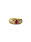 Bague Anello à pont avec rubis et diamants en or jaune 58 Facettes