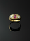 Bague 64 Bague pont vintage - Rubis et diamants en or jaune 18K 58 Facettes