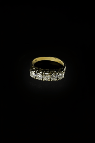 Collier Rivière - Collier en or jaune, diamants 1,25 ct 58 Facettes