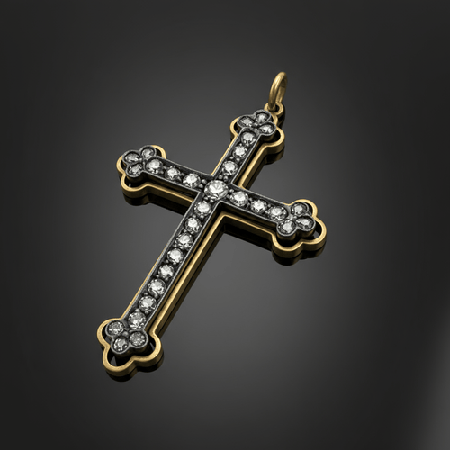 Pendentif Pendentif croix en diamants 58 Facettes