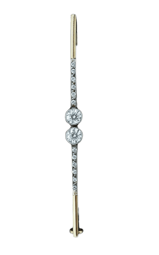 Broche Spilla à barretta avec diamants 58 Facettes