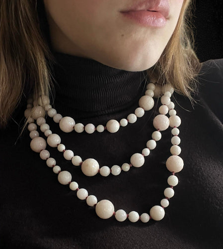 Collier Collier - Perles facettées en quartz rose 58 Facettes