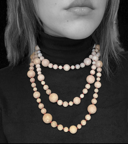 Collier Collier - Perles facettées en quartz rose 58 Facettes