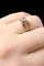 Bague 54 Bague vintage - Or jaune et diamant naturel coussin, années 1930 58 Facettes