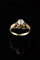 Bague 54 Bague vintage - Or jaune et diamant naturel coussin, années 1930 58 Facettes