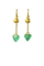 Boucles d'oreilles Roberto Borghesi - Boucles d'oreilles à clip en or jaune 18 carats et crisoprase 58 Facettes