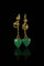 Boucles d'oreilles Boucles d’oreilles à clip en or jaune 18 carats et chrysoprase 58 Facettes