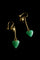 Boucles d'oreilles Boucles d’oreilles à clip en or jaune 18 carats et chrysoprase 58 Facettes