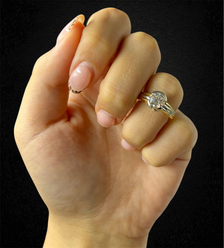 Bague Maison Valenzana - Bague solitaire en or jaune 18 carats et diamant naturel 1,45 ct 58 Facettes