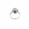 Bague 55 Bague cluster en or blanc 18k rubis diamants 58 Facettes