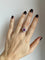 Bague 55 Bague cluster en or blanc 18k rubis diamants 58 Facettes