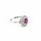 Bague 55 Bague cluster en or blanc 18k rubis diamants 58 Facettes