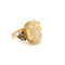 Bague 57 Vintage - Bague cocktail en or rose saphir et diamants 58 Facettes