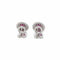 Boucles d'oreilles Vintage - Boucles d'oreilles puces en or blanc 18k rubis et diamants 58 Facettes