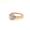 Bague 53 Solitaire - Bague en or jaune et blanc 18 k diamant coussin 58 Facettes