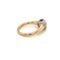 Bague 53 Solitaire - Bague en or jaune et blanc 18 k diamant coussin 58 Facettes