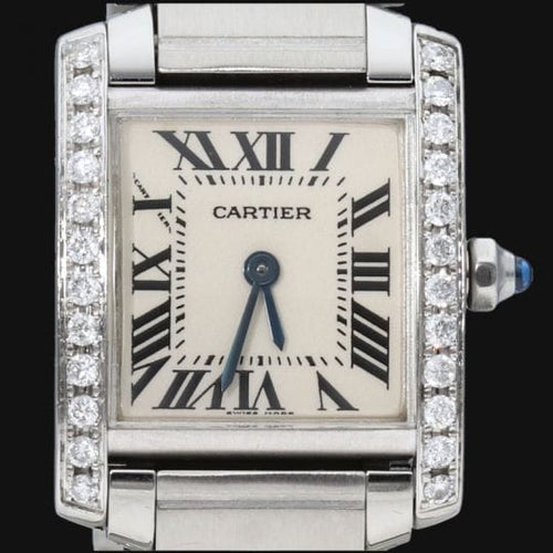 Cartier Tank Française - Montre en acier et diamants 58 Facettes MT47804