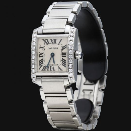 Cartier Tank Française - Montre en acier et diamants 58 Facettes MT47804
