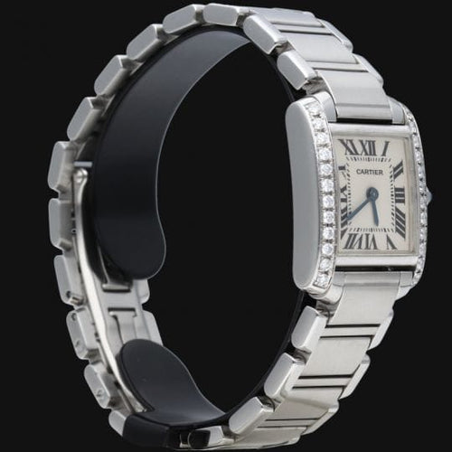 Cartier Tank Française - Montre en acier et diamants 58 Facettes MT47804