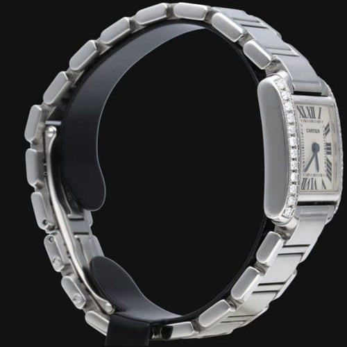 Cartier Tank Française - Montre en acier et diamants 58 Facettes MT47804