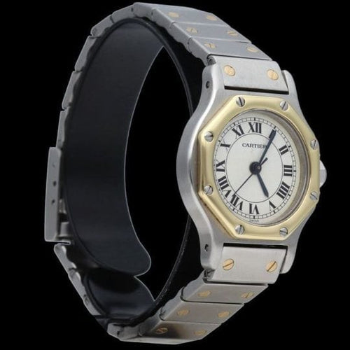 Cartier Santos Ronde Octagon - Montre en or jaune et acier 58 Facettes MT47840