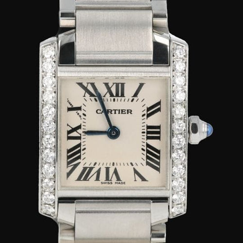 Cartier Tank Française - Montre en acier et diamants 58 Facettes MT47847