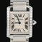 Cartier Tank Française - Montre en acier et diamants 58 Facettes MT47847