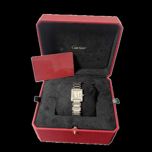 Cartier Tank Française - Montre en acier et diamants 58 Facettes MT47847