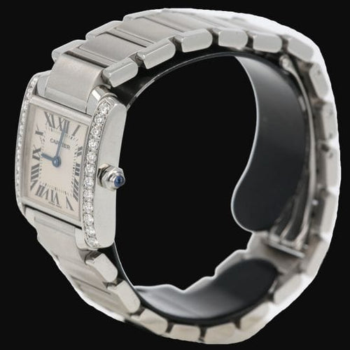 Cartier Tank Française - Montre en acier et diamants 58 Facettes MT47847