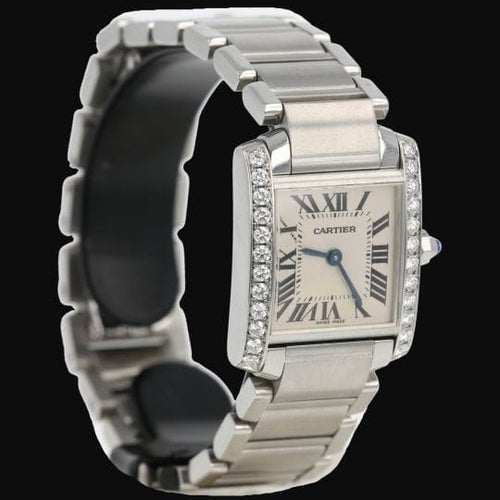 Cartier Tank Française - Montre en acier et diamants 58 Facettes MT47847