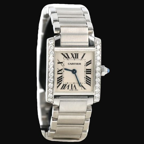 Cartier Tank Française - Montre en acier et diamants 58 Facettes MT47847