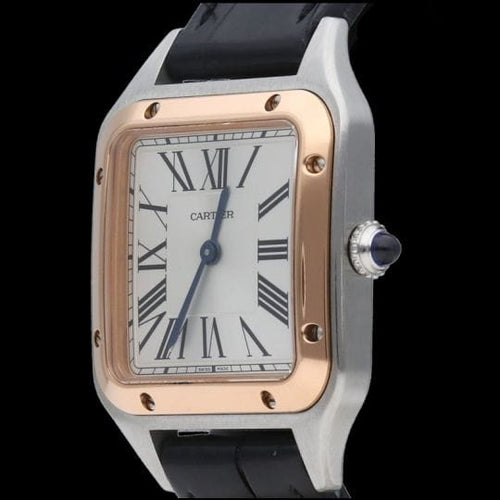 Cartier Santos-Dumont - Montre en acier et or rose 58 Facettes MT47860
