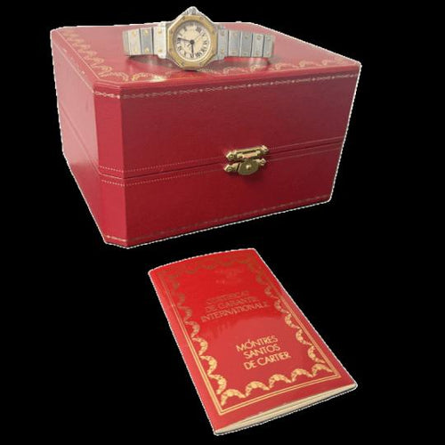 Cartier Santos - Montre ronde octogonale en or jaune et acier 58 Facettes MT47900