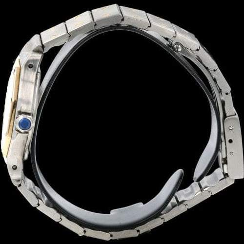 Cartier Santos - Montre ronde octogonale en or jaune et acier 58 Facettes MT47900