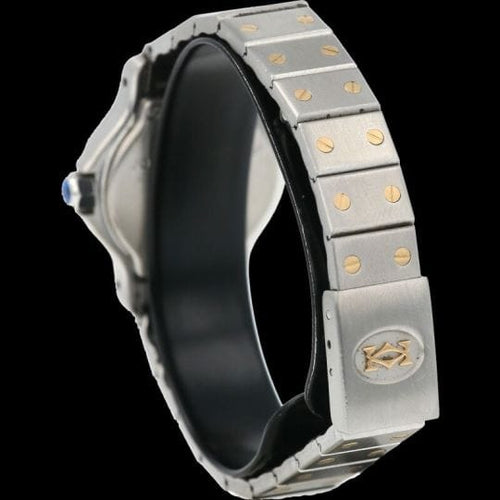 Cartier Santos - Montre ronde octogonale en or jaune et acier 58 Facettes MT47900